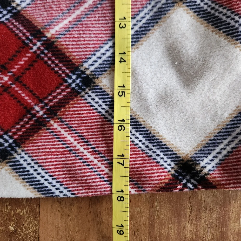 Abercrombie & Fitch Red and White Plaid Mini Skirt M